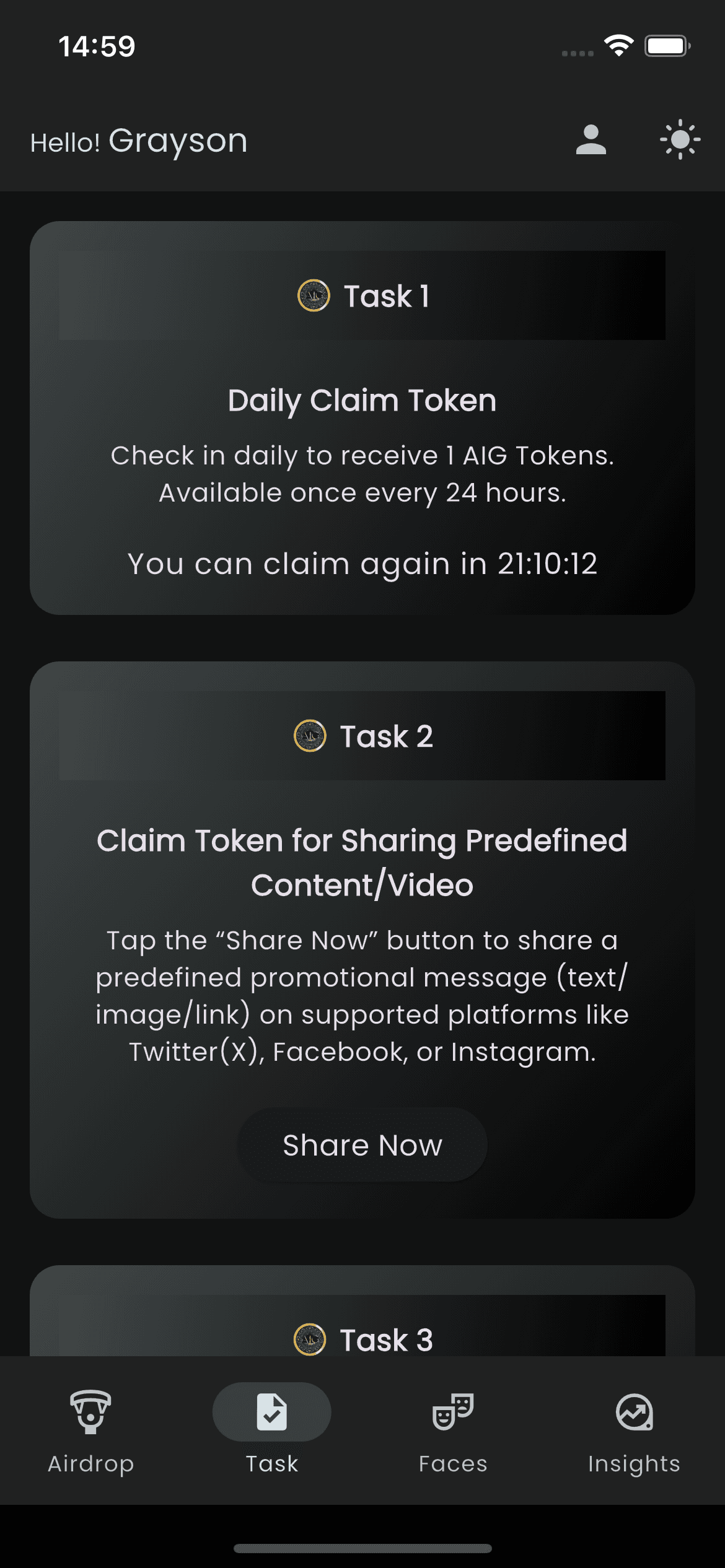 Task Rewards for Timely Actions